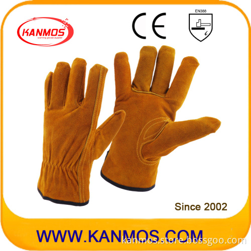 Industrial Safety Brown Cowhide Split Driver Work Gloves (11201)